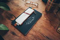 Golden Hour white Embossed Notebook Pouch