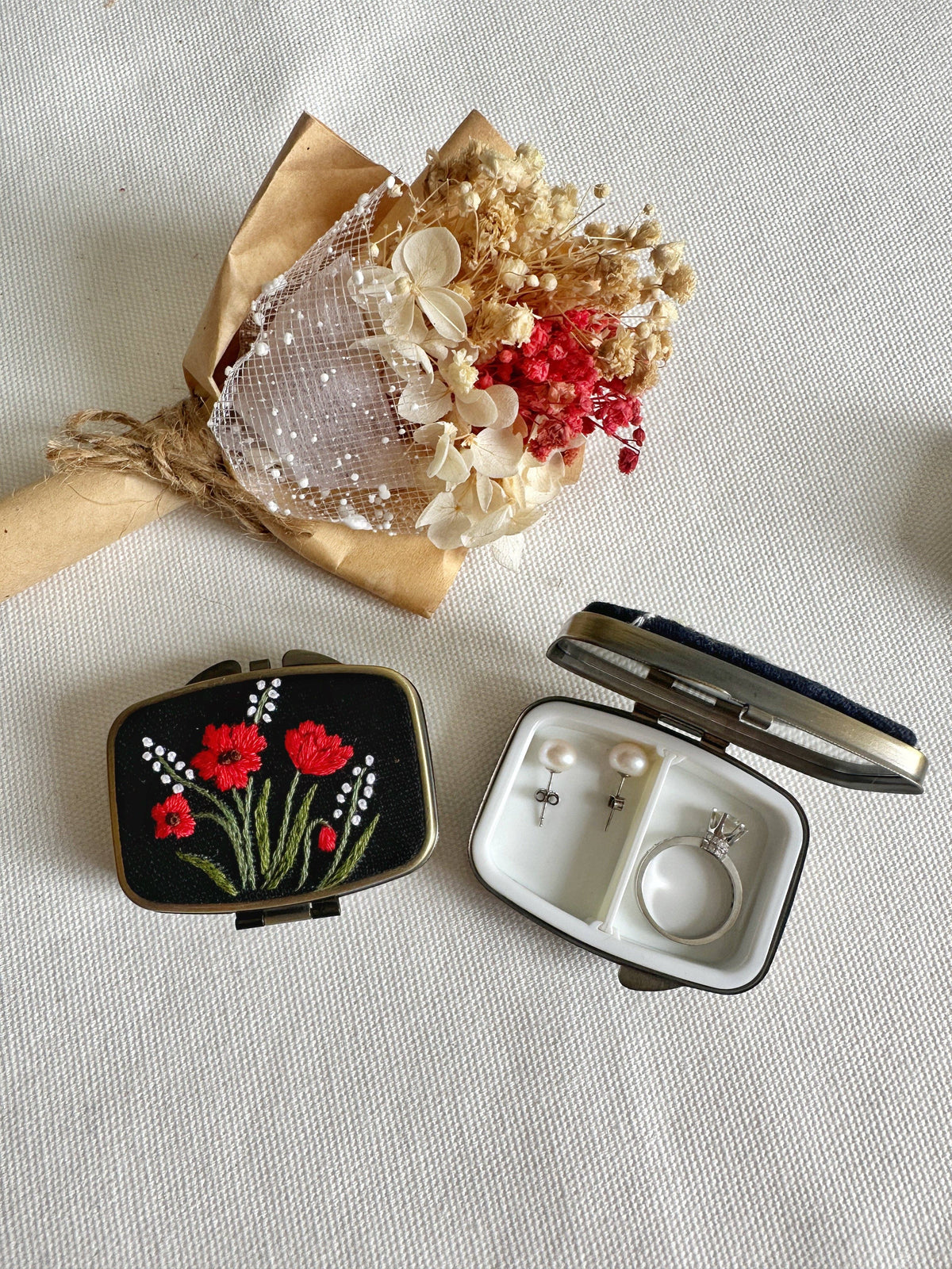 Floral Embroidered MiniJewelry