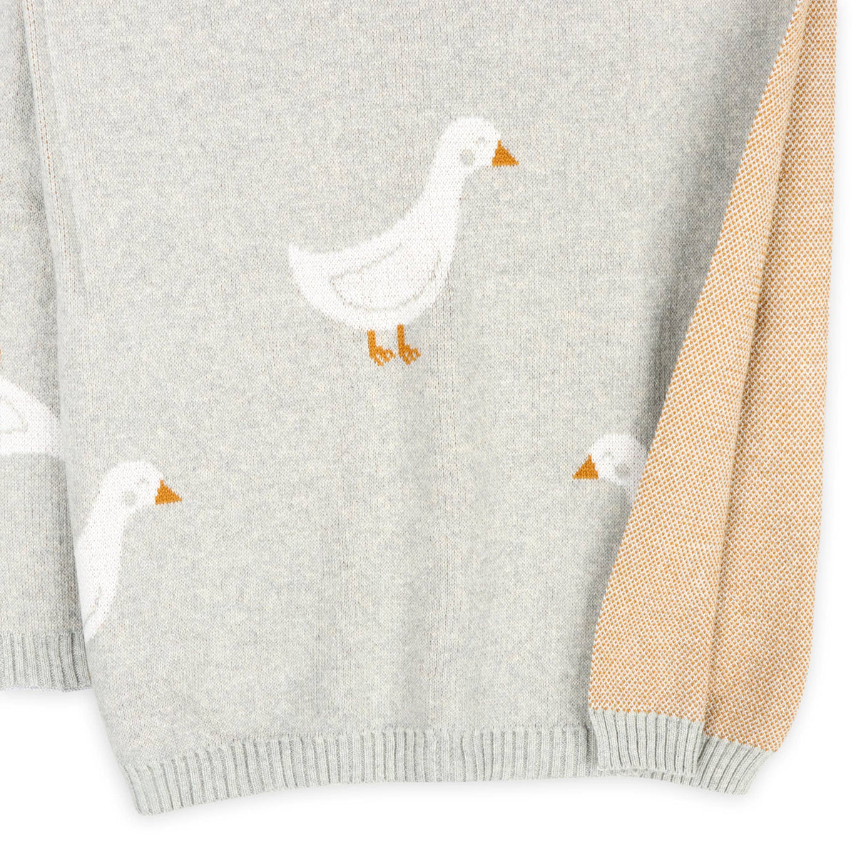 Duck Waddle - Organic Jacquard Knit Baby Blankets