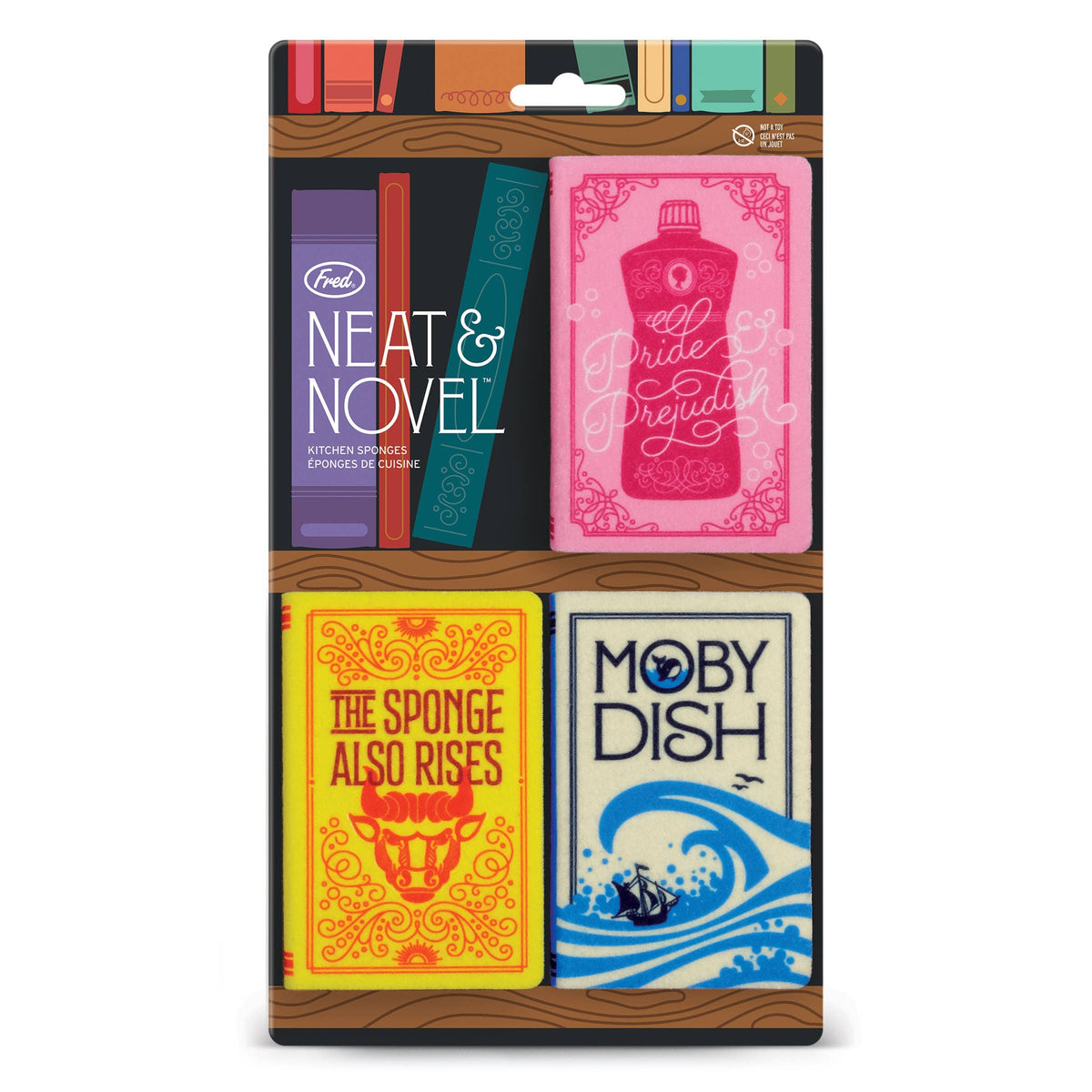 Neat and Novel - Book Parody Sponges - Set of 3
