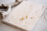 Gatsby Gold Plated Stud Moon Earring