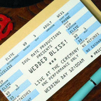 Wedding Rock Ticket Card