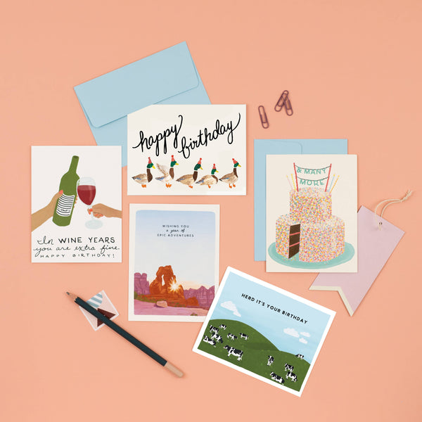 Duck Parade Happy Birthday Card