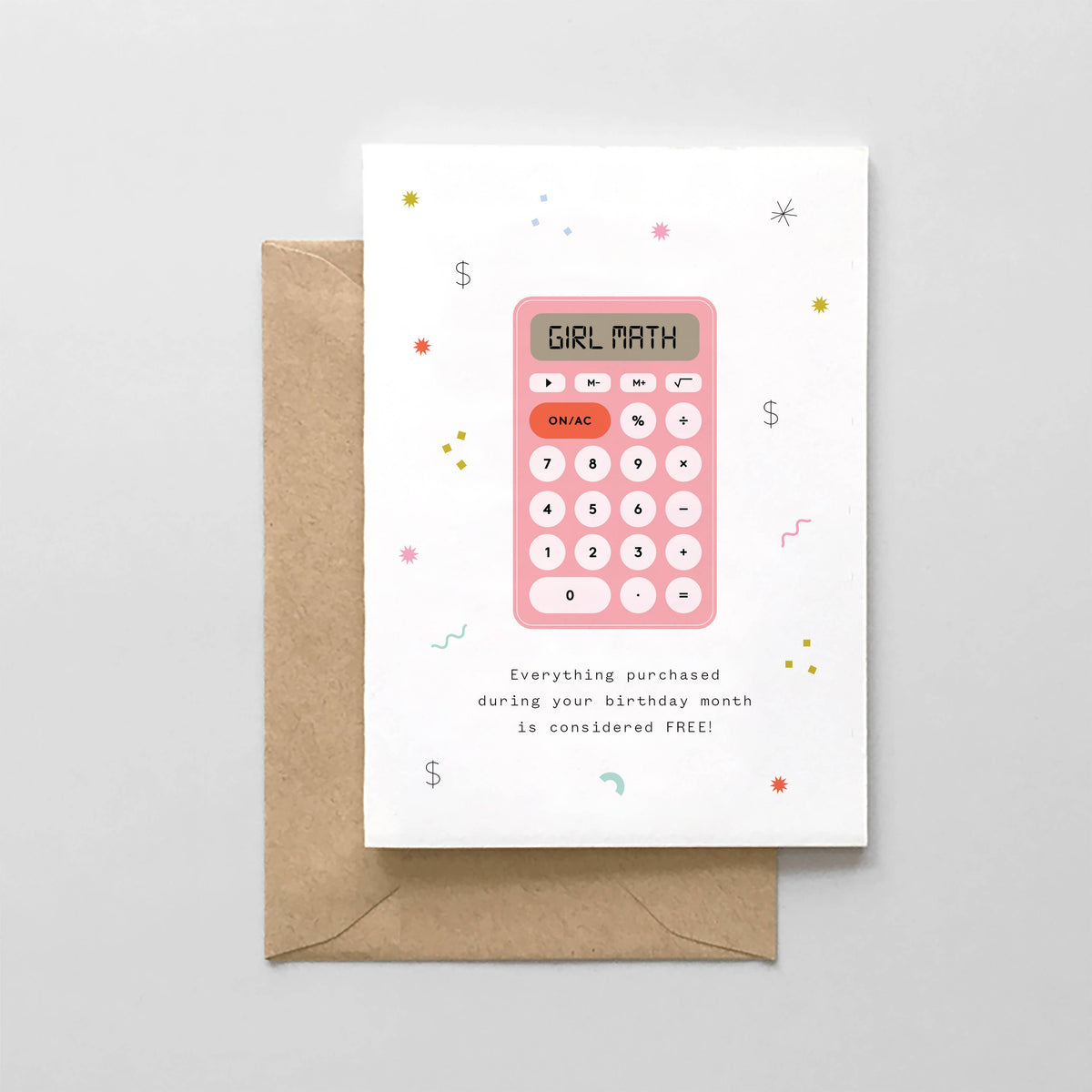 Birthday Girl Math Greeting Card