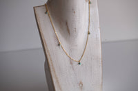 Whimsical Boho Gold Necklaces with Natural Stone Accents