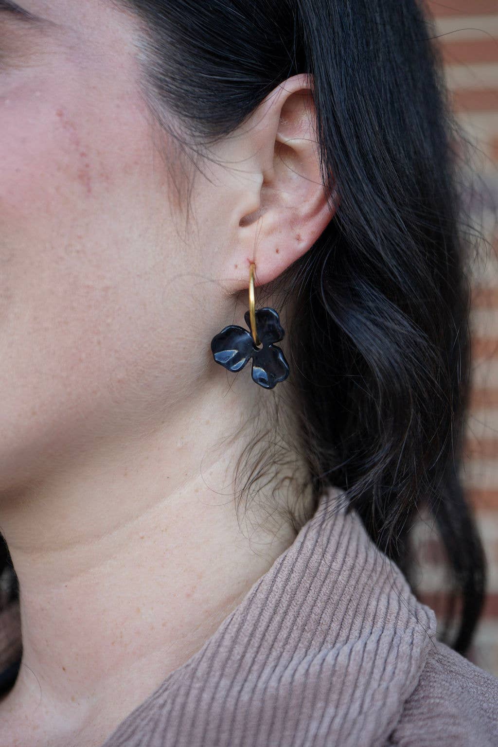 Magnolia Hoops - Black // Jewelry, Earrings, Fall