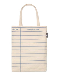 Library Card Natural Tote