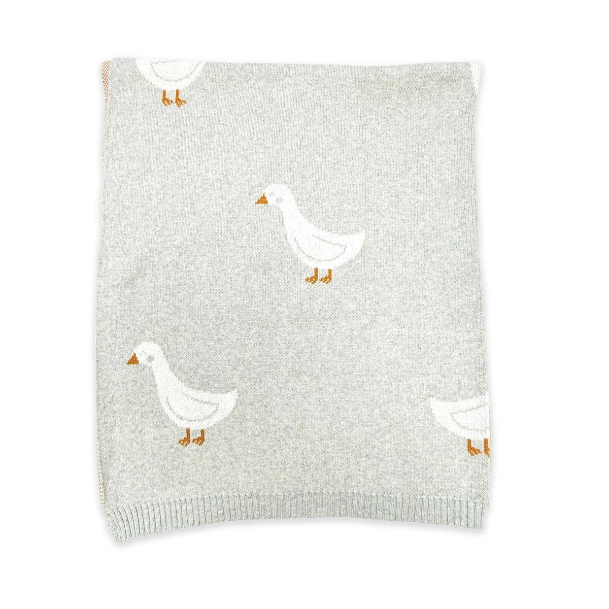Duck Waddle - Organic Jacquard Knit Baby Blankets