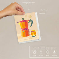 Mocha Pot Coffee Espresso - Anniversary Card