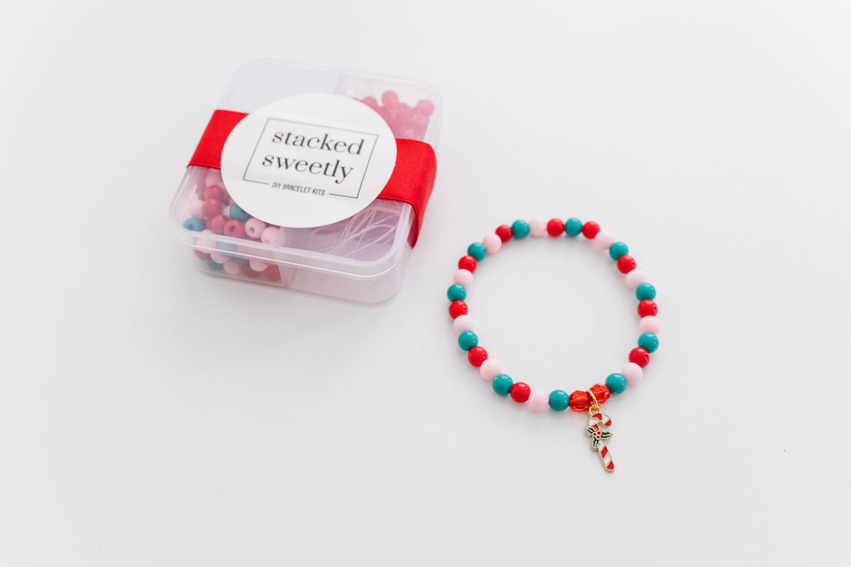 Christmas Craft, DIY Bracelet Kit Candy, Stocking Stuffer