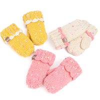 Knit Mittens with Lace
