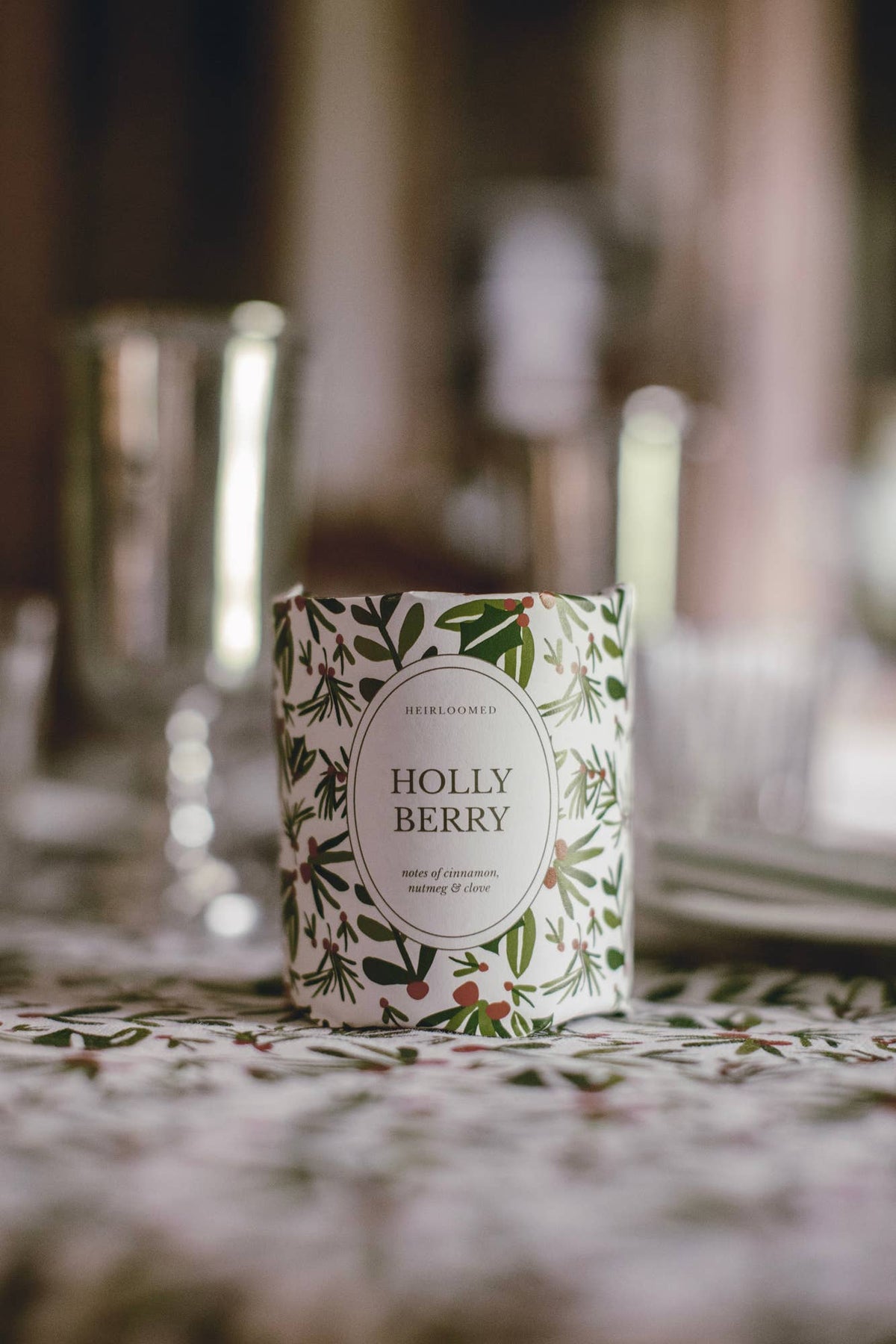 Holly Berry Holiday Candle