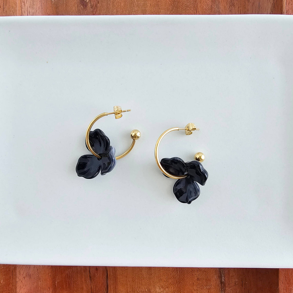 Magnolia Hoops - Black // Jewelry, Earrings, Fall