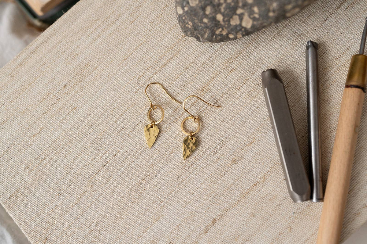 Little Pike Brass Earrings