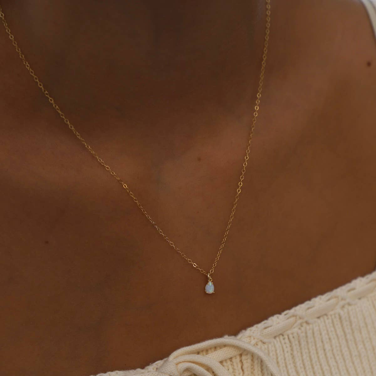 OPAL TEARDROP NECKLACE
