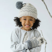 Knitted Cat Mittens - Toddler / Little Kids / Big Kid - Gray