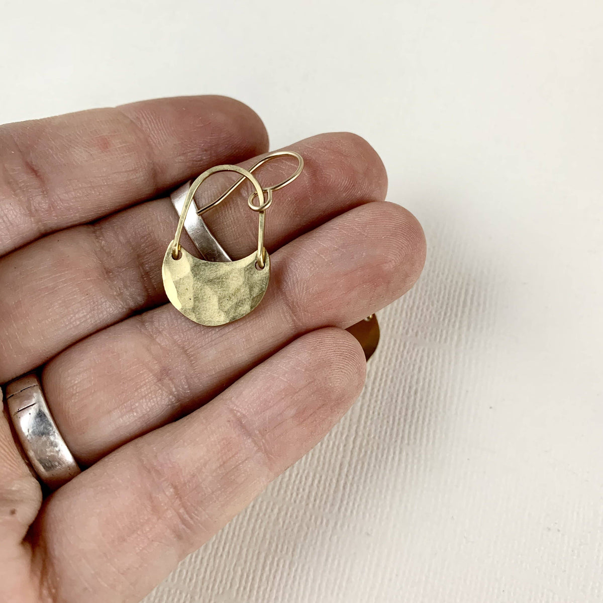 Handmade Golden Moon Earrings