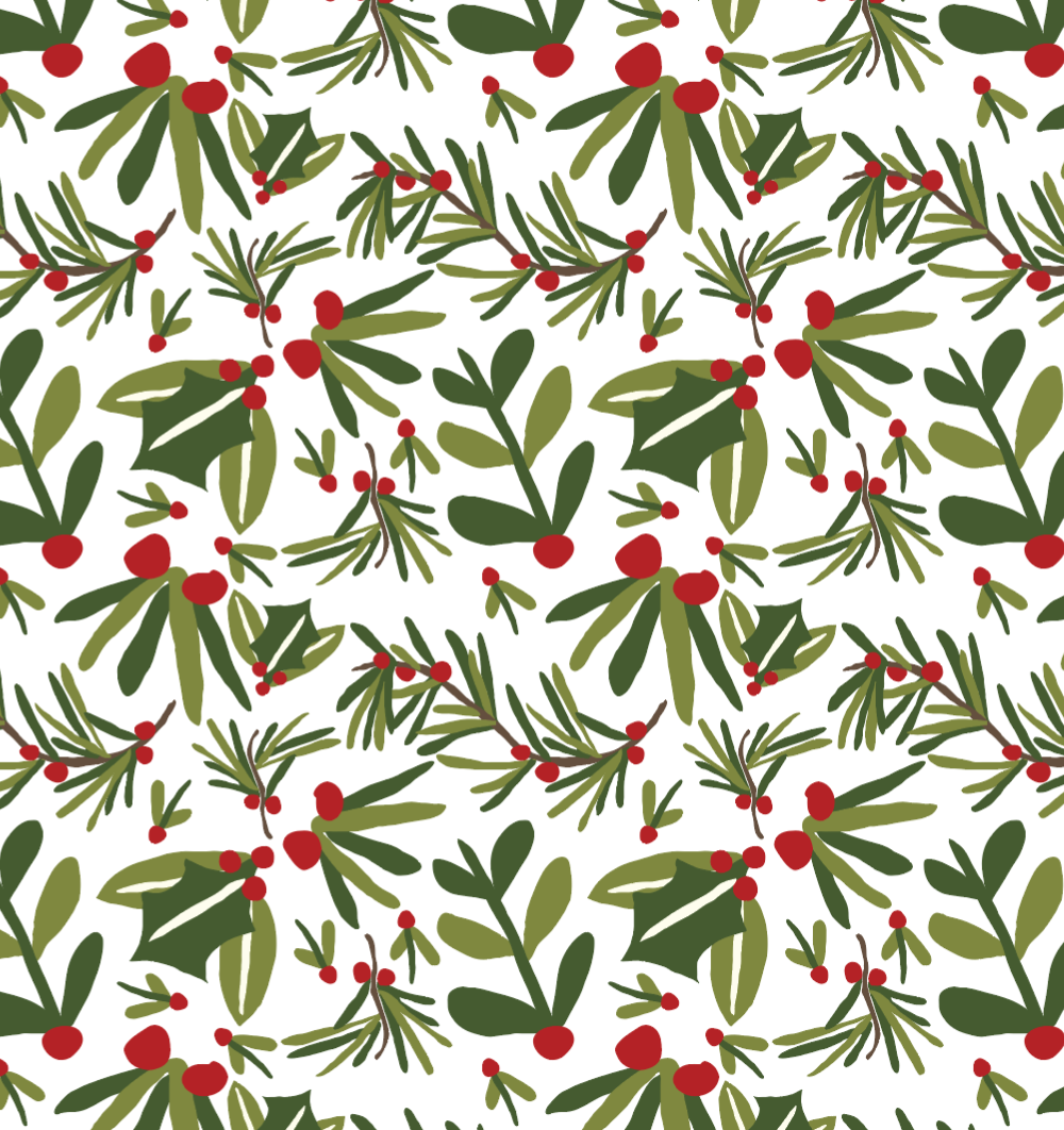 Linen Dinner Napkin - Holly Berry x Bauble Stockings