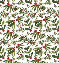 Linen Dinner Napkin - Holly Berry x Bauble Stockings