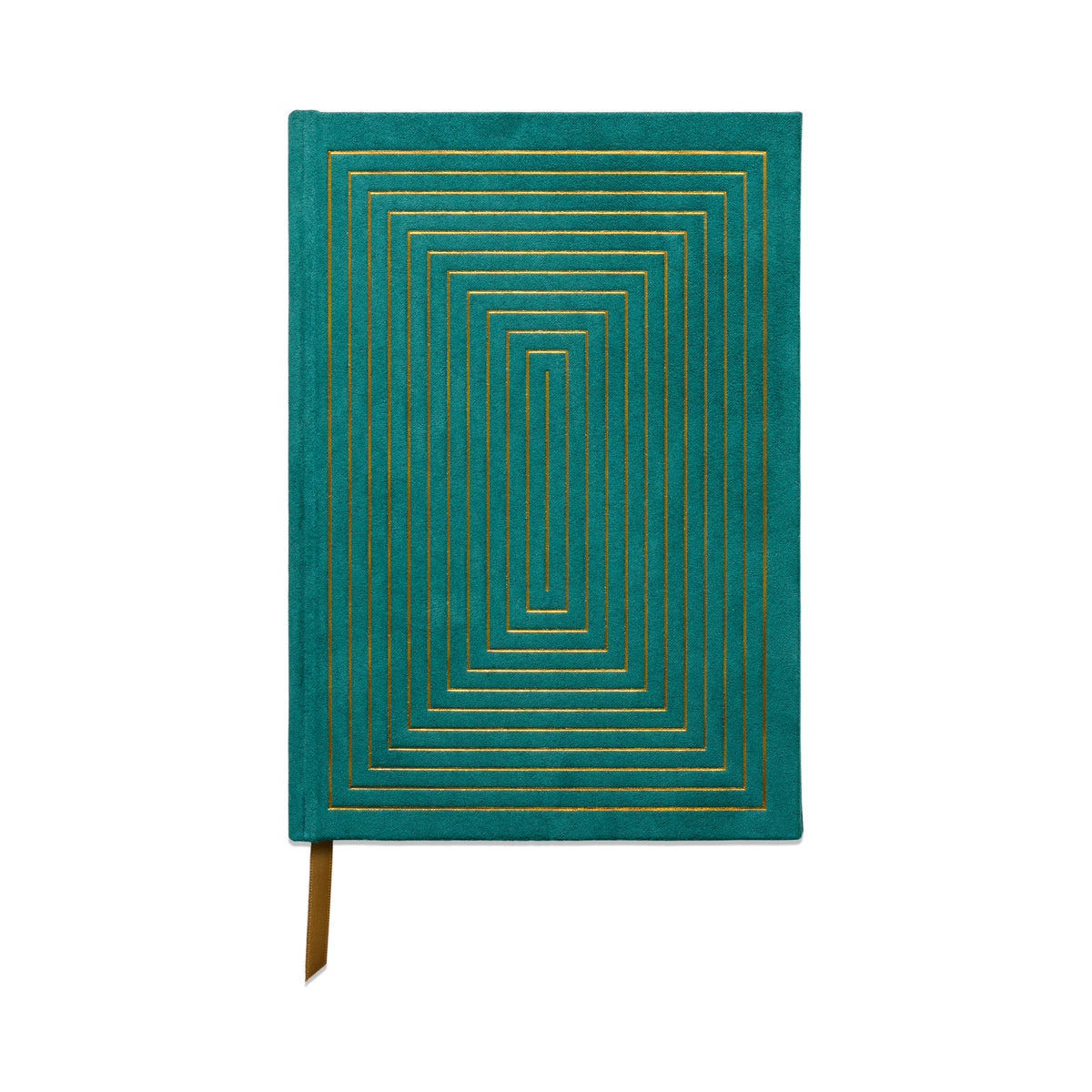 Suede Journals - Linear Boxes Green