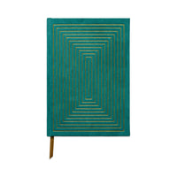 Suede Journals - Linear Boxes Green