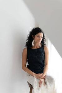 Beaded Fringe Earrings in Ocaso