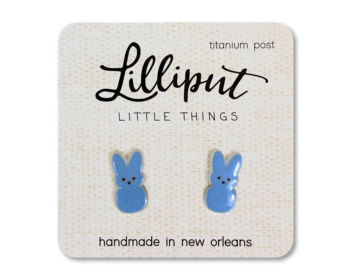 Marshmallow Easter Peeps Bunny Earrings