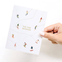 'Tis the Season Skiiers Greeting Card