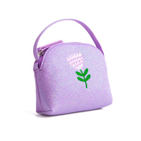 Sparkly Purse with Flower Embroidery