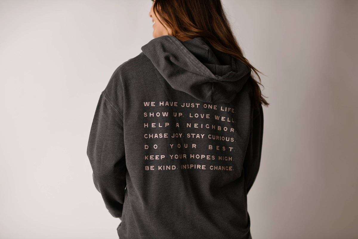 Live. Every Day. Vintage Wash Hooded Sweatshirt