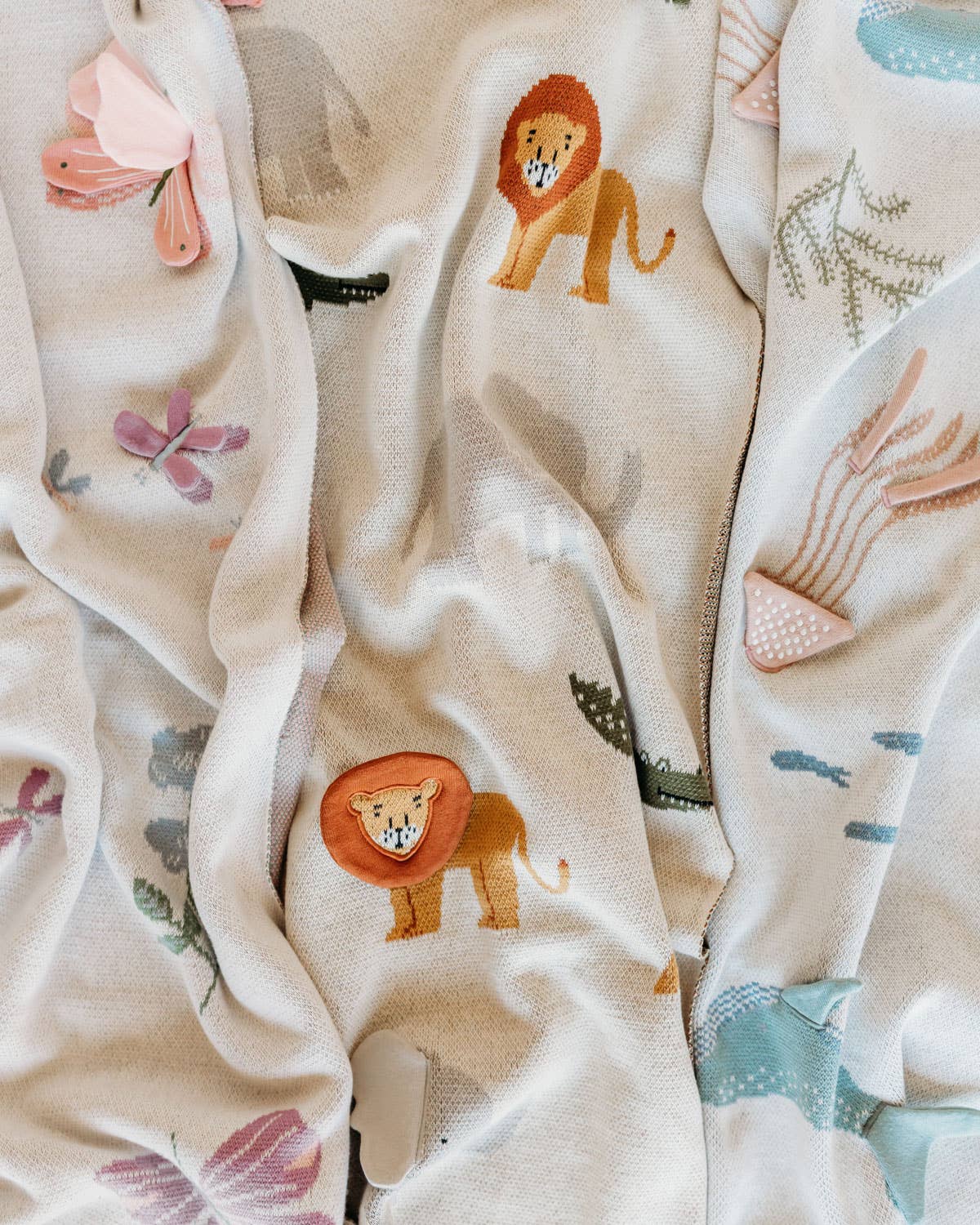 Savannah-Organic 3D Jacquard Sweater Knit Baby Blanket