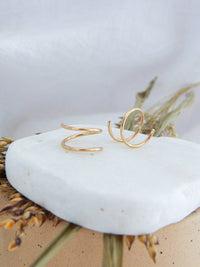 Twist-In Double Huggie Hoop Earrings - Hypoallergenic