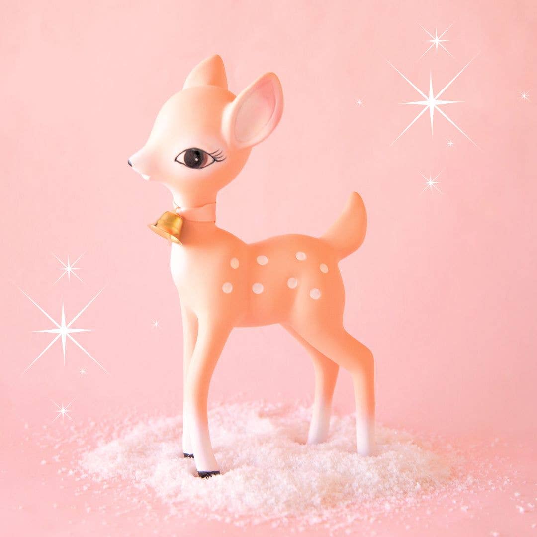 Retro Reindeer Figurine - Peach