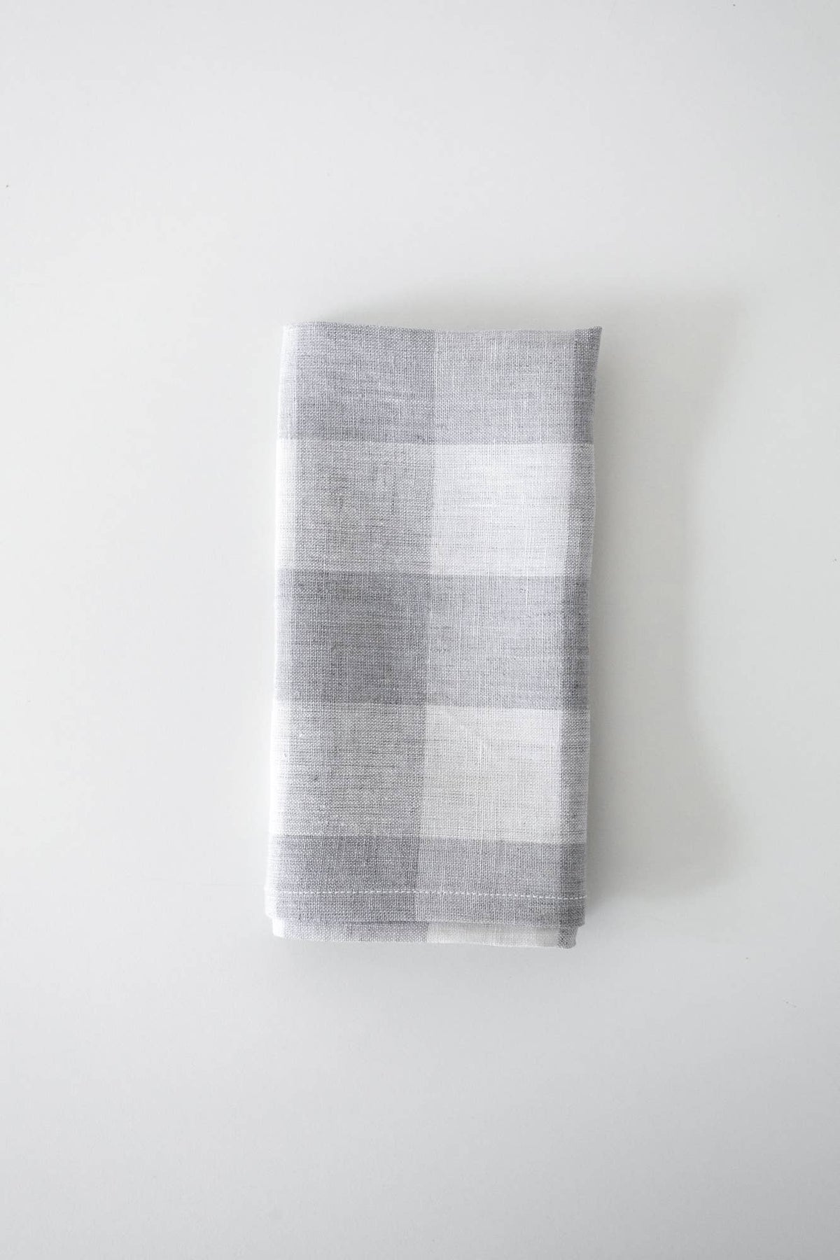 Linen Dinner Napkin Light Blue Gingham - Set of 4