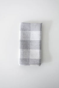 Linen Dinner Napkin Light Blue Gingham - Set of 4