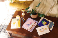 Golden Hour white Embossed Notebook Pouch