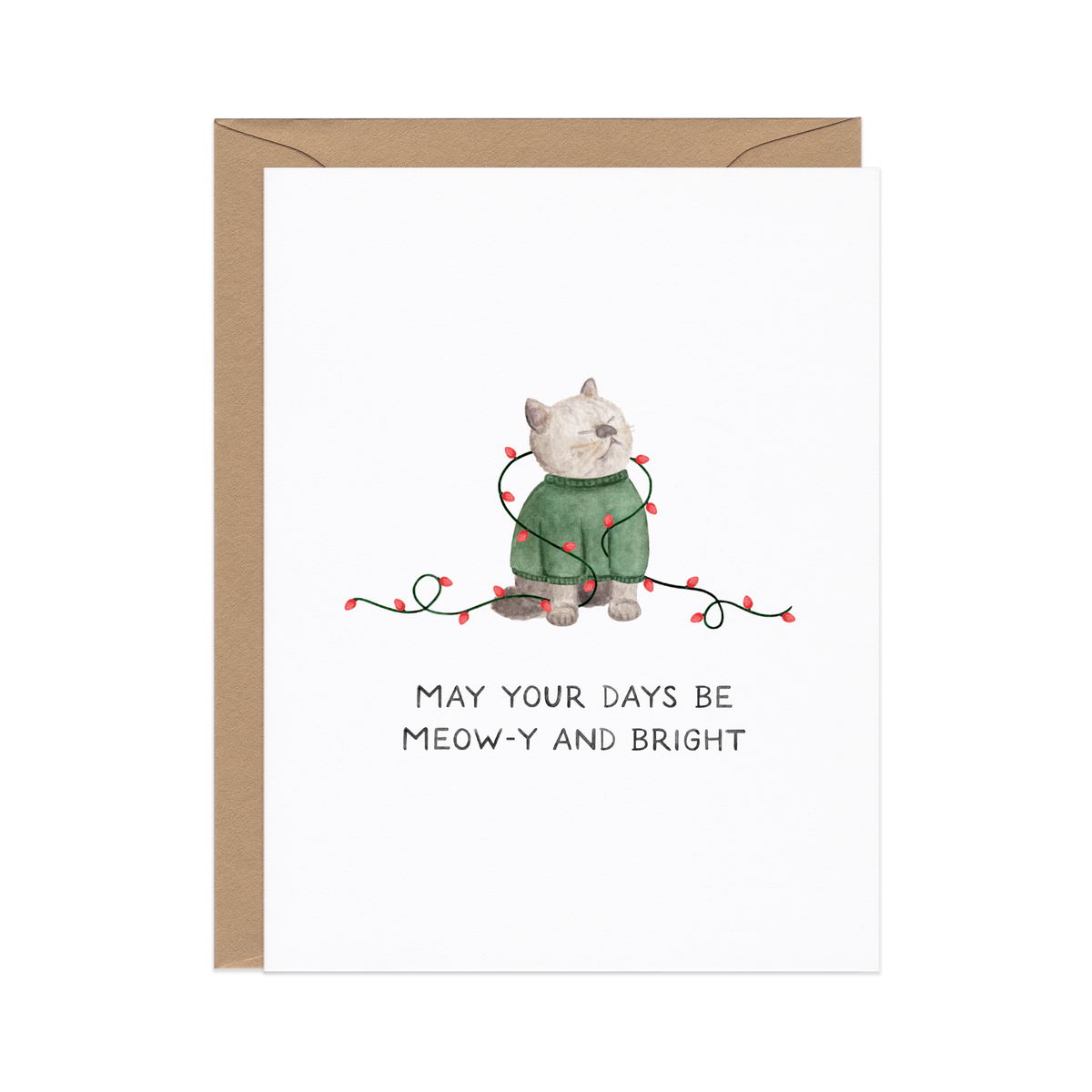 Meow-Y And Bright Christmas Card