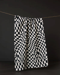 Glitchy Check Tea Towel