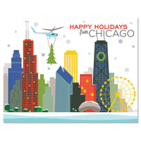 Chicago Tree Drop Holiday Christmas Card