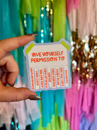 Give Yourself Permission Sticker