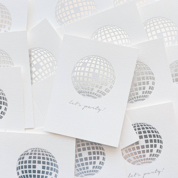 Let's Party Disco Ball Card