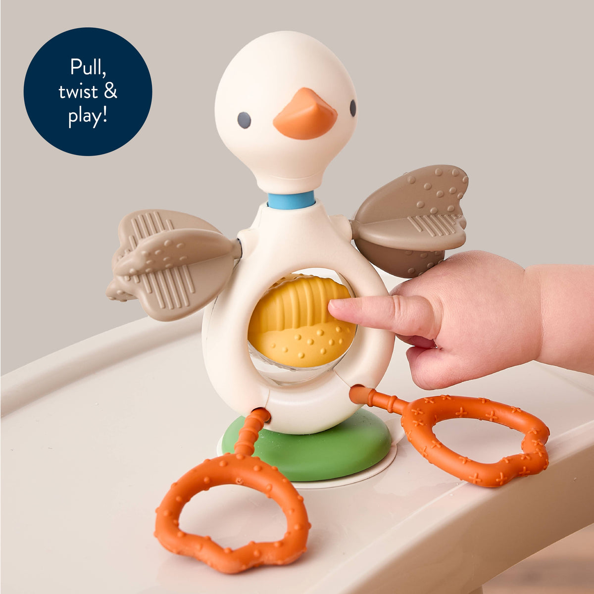 Itzy Twist & Bop™ - High Chair Sensory Toy Goose Duck