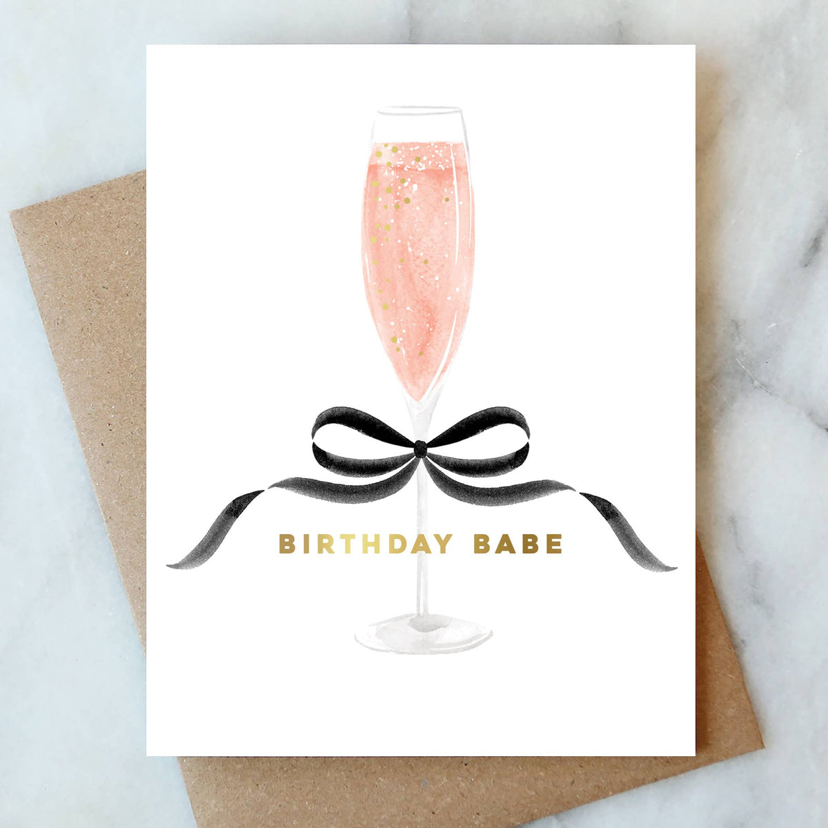 Champagne Birthday Babe Card