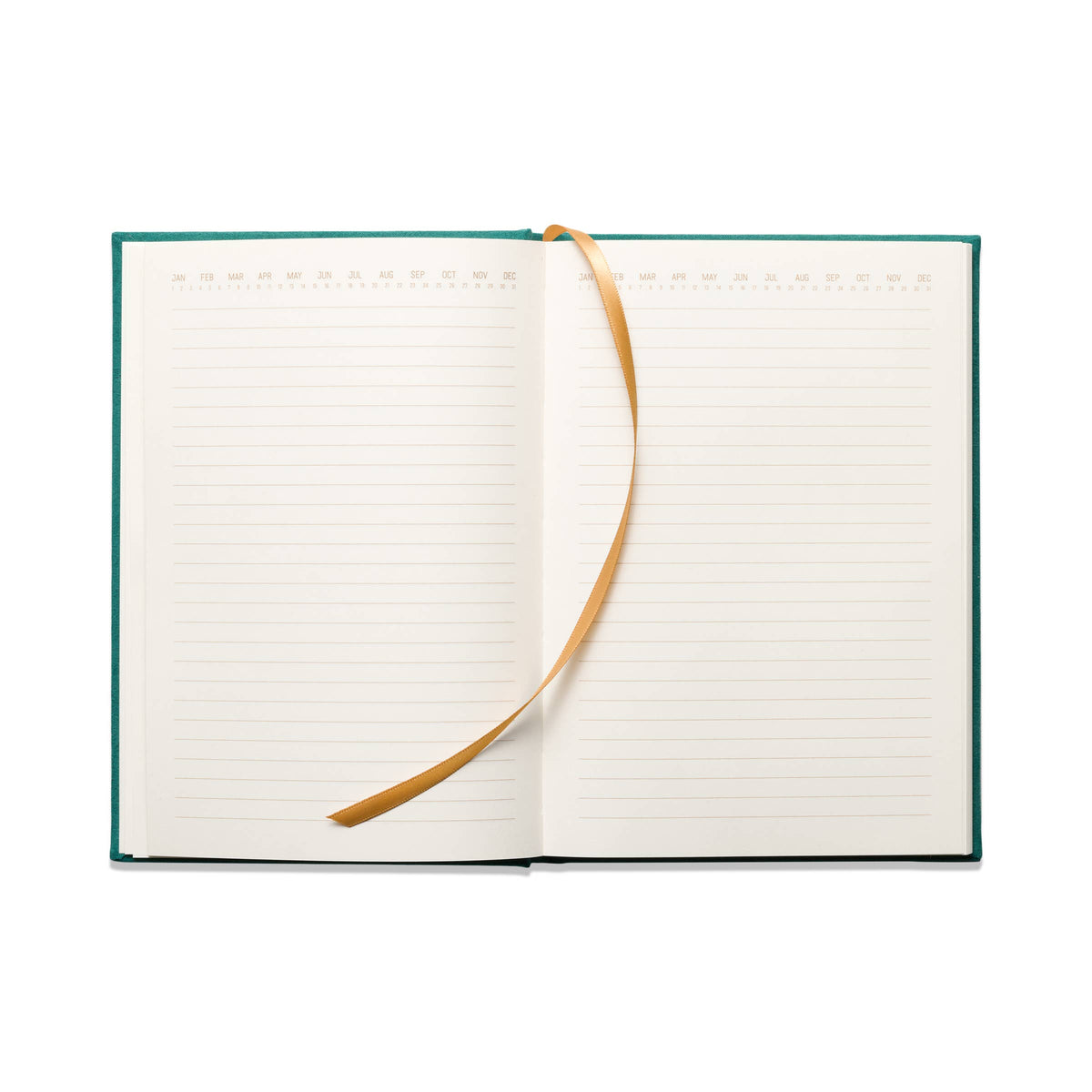 Suede Journals - Linear Boxes Green