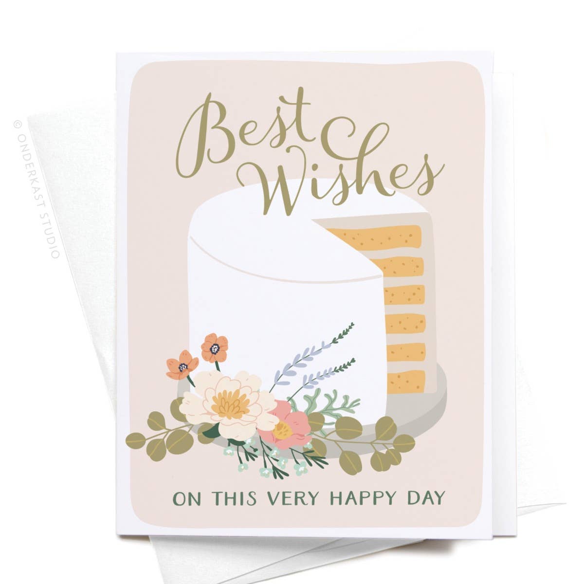 Best Wishes Cake Wedding Card