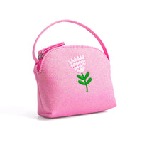 Sparkly Purse with Flower Embroidery