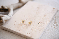 Gatsby Gold Plated Stud Moon Earring