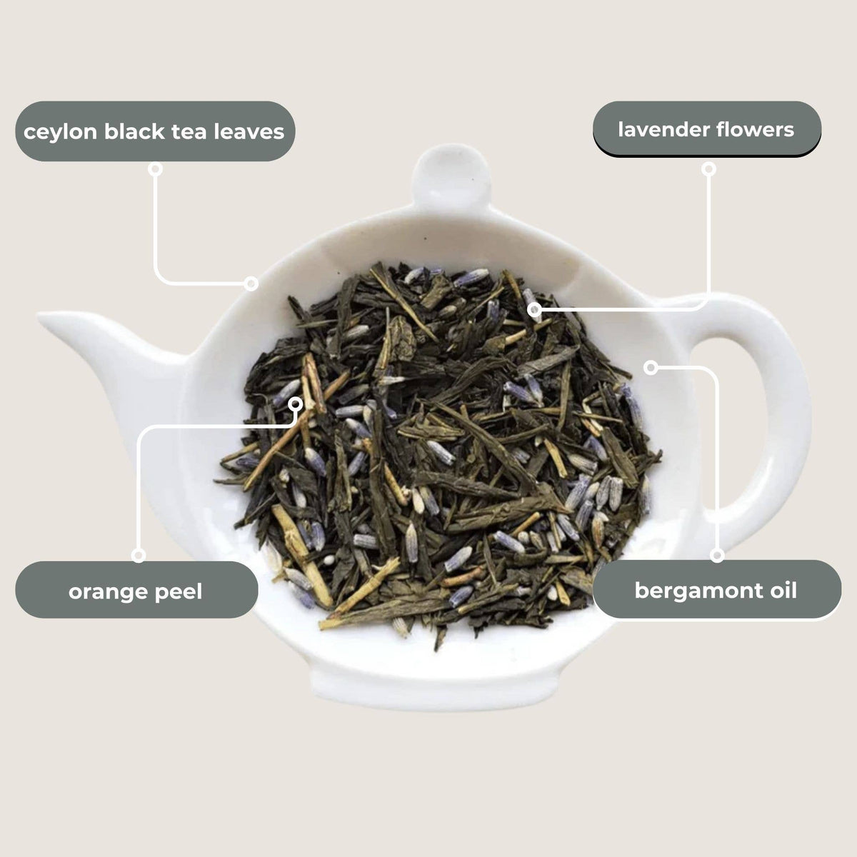 Lavender Earl Grey Black Tea Mini Tea Tube Gift (5 tea bags)