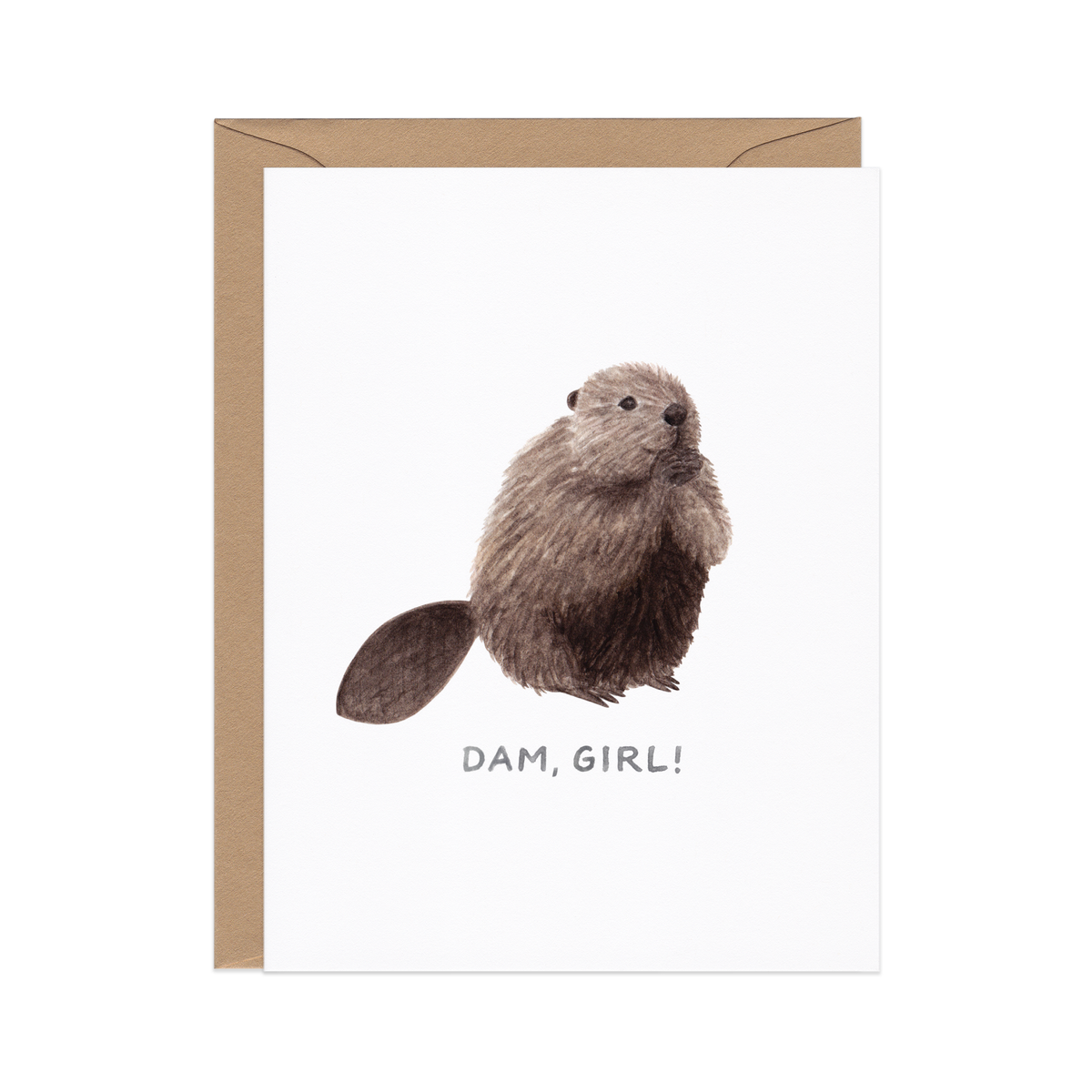 Dam Girl Beaver Friendship Card