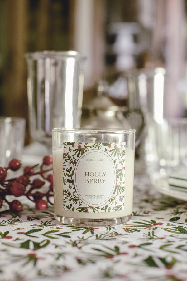 Holly Berry Holiday Candle